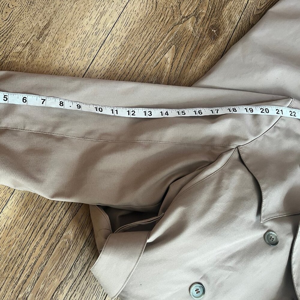 Vintage London Fog Tan Trench Rain  Zip wool lining/removable Women's Sz 12 P - Picture 11 of 14